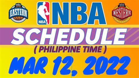 nba schedule today philippine time.